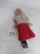 A French? doll with porcelain head marked 'DEP R 13/0 A'