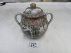 A Chinese lidded sugar bowl