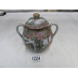 A Chinese lidded sugar bowl