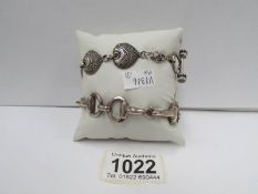 2 nice quality heavy silver bracelets,