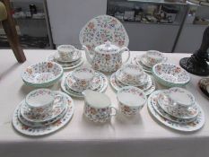 34 pieces of Minton Haddon Hall tea ware including teapot