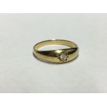 An 18ct gold diamond set ring dated London 1958