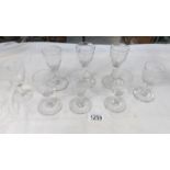 8 old glasses including Victorian