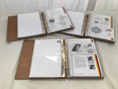 3 albums of German first day cover collector's sheets, 1984-1986,