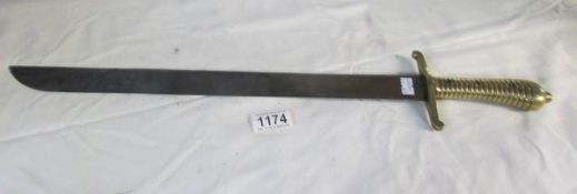 A French style machete' with brass handle