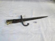 A bayonet with triangular blade