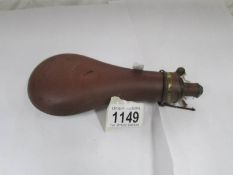 A 19th century powder flask