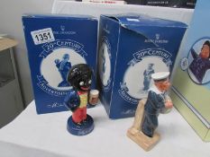 A royal Doulton Golly (James Robertson & Son Jam) and John Player 'Hero' sailor (Imperial Tobacco)