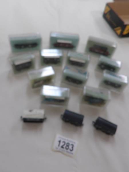 A quantity of Peco N gauge rolling stock