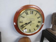A wall clock with enamel dial 'J.E.Jackson Ltd.