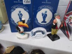 A Royal Doulton Father William (Younger Beers) and Guinness Toucan figures (boxed with