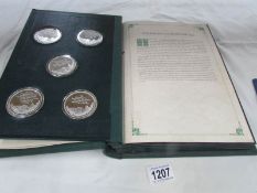 4 volumes of "The Mountbatten Medalic History of Great Britain and the Sea" by Franklin Mint with