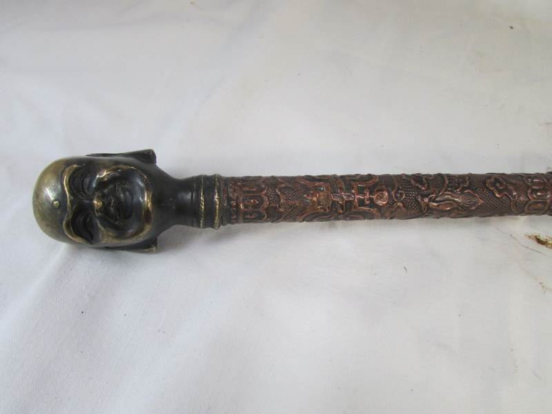 A sword stick with brass Buddha head - Image 2 of 4