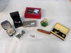 A mixed lot of costume jewellery including cuff links