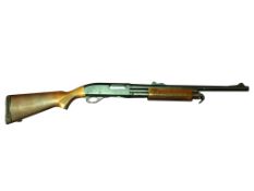 A Remington 870 pump action shot gun with de-activation certificate