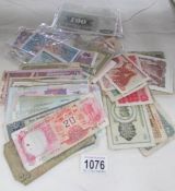 84 foreign bank notes including Portugal, Thailand, Germany, Egypt,