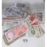 84 foreign bank notes including Portugal, Thailand, Germany, Egypt,