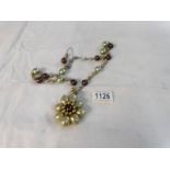 A fine Butler and Wilson flower bead necklace