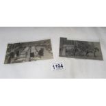 2 Lincoln typhoid postcards (damage to top on both)