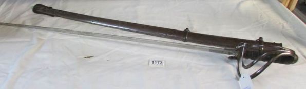 A sword and scabbard (no markings)