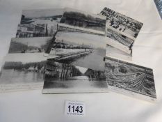 11 postcards of Paris floods in January 1910 and 5 postcards of Paris Storm on 15th June 1914