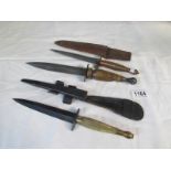 3 German style daggers