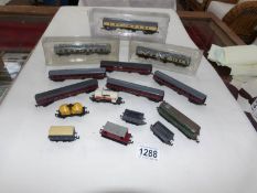 A quantity of N gauge rolling stock and one engine,