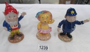 3 Royal Worcester Noddy characters being Big Ears,