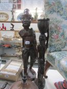 2 African tribal figures