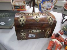 A tea caddy with ivory mounts