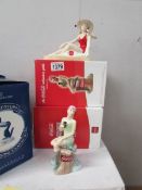 A Royal Doulton Coca Cola bathing belle and sunbather figures (boxed with certificates)