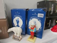 A Royal Doulton Fox's polar bear and The Milky Bar Kid figures (boxed with certificates)