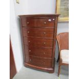 A good quality mahogany 5 drawer tall boy