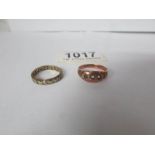 2 9ct gold rings