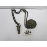 A 19th century police whistle on chain