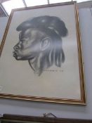 A signed picture of a native African