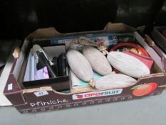 A box of miscellaneous items