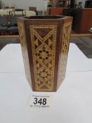 An inlaid pencil pot