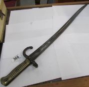 A French 1866 model 'Chassepot' Yatachan blade sword bayonet (blade marked on back edge but