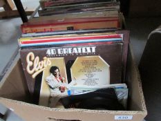 A large quantity of LP records including Elvis,