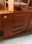 A teak 4 drawer chest