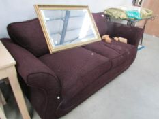 A brown sofa