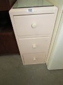 A painted 3 drawer chest