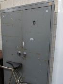 A metal cabinet