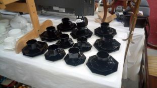 A quantity of black tea ware