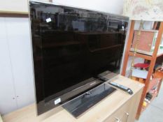 A large Samsung flat screen television