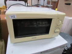 A Sanyo microwave oven