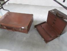 A box file leather case and one other