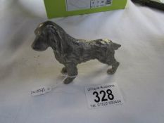 A silver coloured setter dog