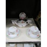 A Royal Albert tea for two set and an Aynsley cup and saucer